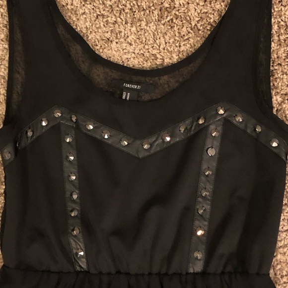 Black Asymmetrical Party Dress - Picture 3 of 4